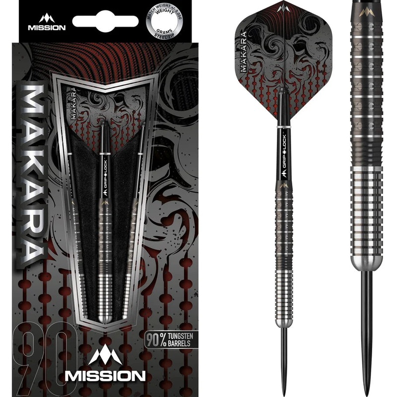 MISSION MAKARA DARTS – STEEL TIP – M1 – GRAPHITE PVD BLACK 24g