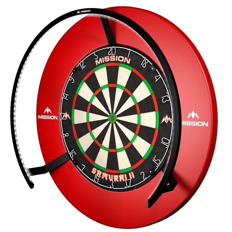 Mission Torus 270 Dartboard Lighting – Bright White Light Black
