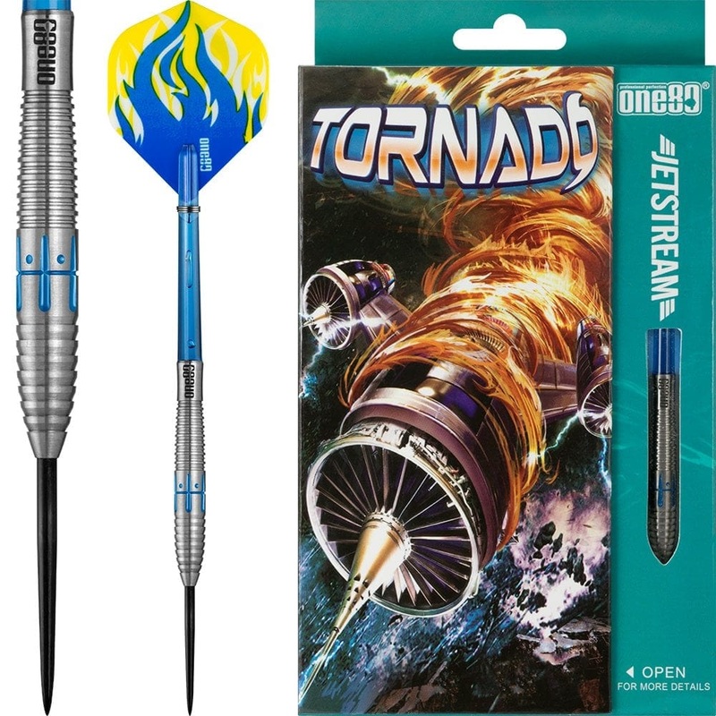 One80 Jetstream Darts – Steel Tip Tungsten – Blue – Tornado 20g