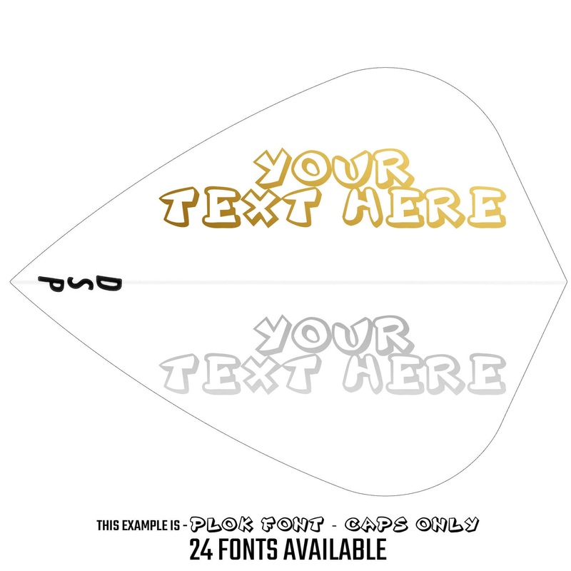 Personalised Flights – Hot Foil – 5 Sets – Poly Plain – Kite – Clear Default Title