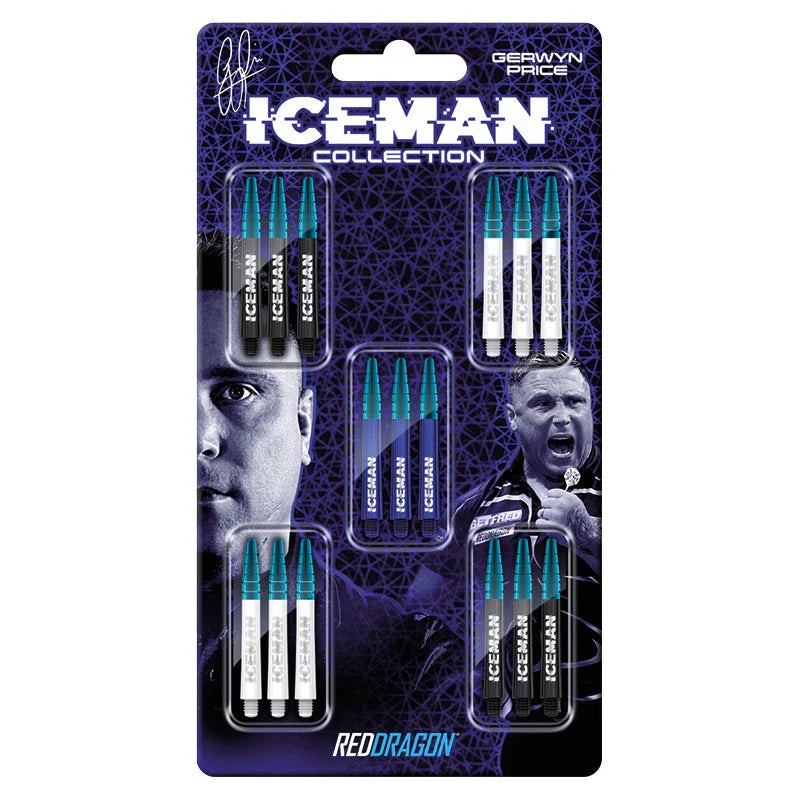 Red Dragon Gerwyn Price Iceman Nitro Ionic Shaft Collection Card Polycarbonate Medium (42mm in length excluding thread) Variety