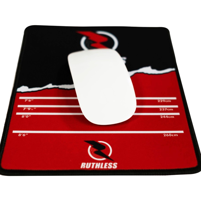 *Ruthless Mouse Mat – Throwline Oche Design – 18cm x 22cm – Black and Red