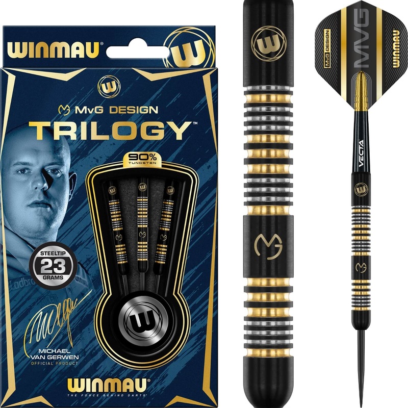 Winmau – MvG Trilogy Darts – Steel Tip – 90% Tungsten – 21.5g 23g 24g 21.5 grams