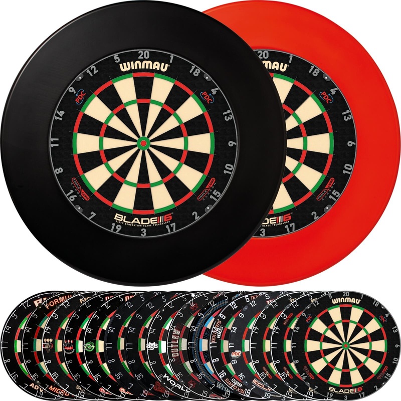 Winmau – Plain Dartboard Surround & Dartboard Bundle – Choose Your Board Black Bulls NL – Advantage 501