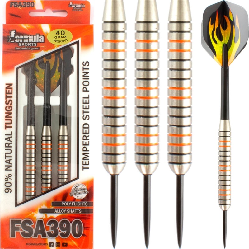 Formula Sports – FSA390 Heavy Darts – Steel Tip – 90% Tungsten – 40g