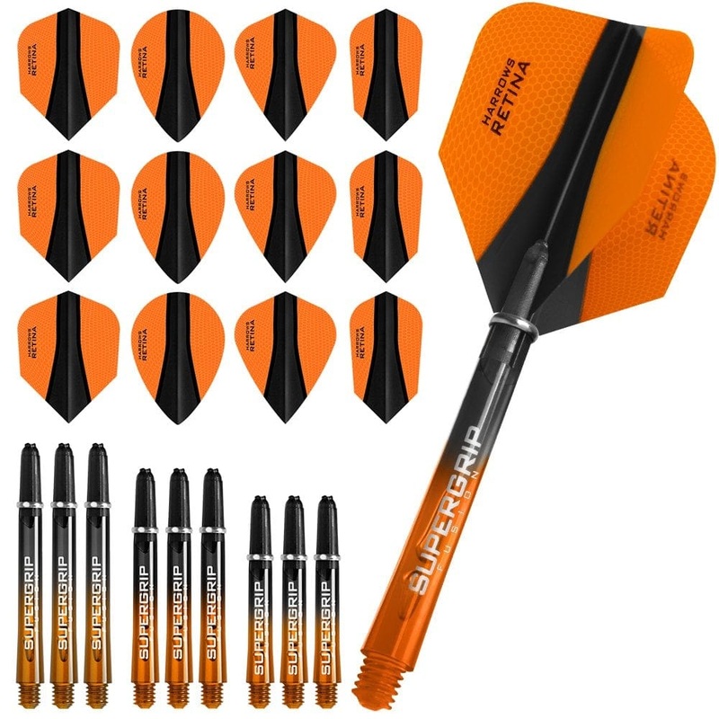 Harrows Retina Fusion X – Flight & Shaft Combo Kit – Mixed – Orange