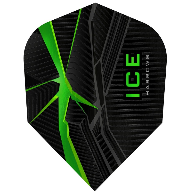 ICE Recut Green Standard Dart Flights By Harrows Green