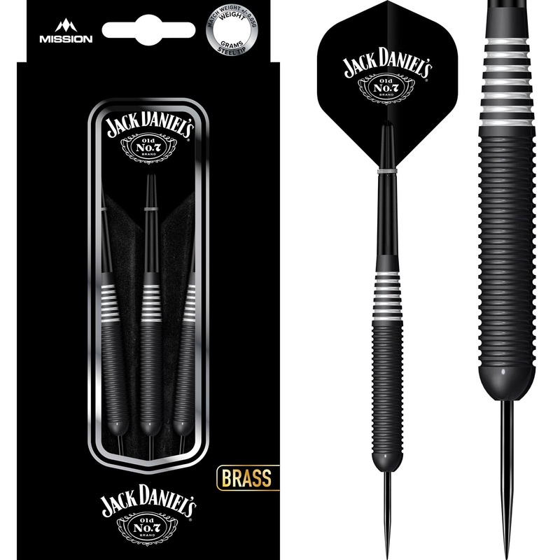 Jack Daniels Old No7 – Electro Black Brass Darts – Steel Tip 22g