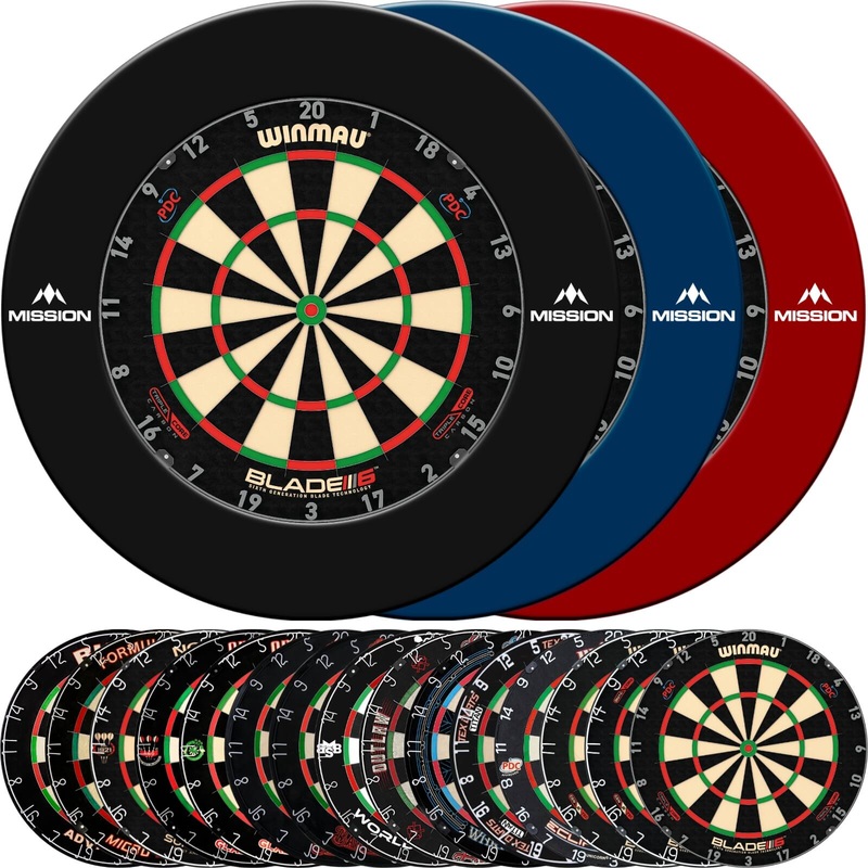 Mission – Printed Dartboard Surround & Dartboard Bundle – Choose Your Board Black Bulls NL – Advantage 501