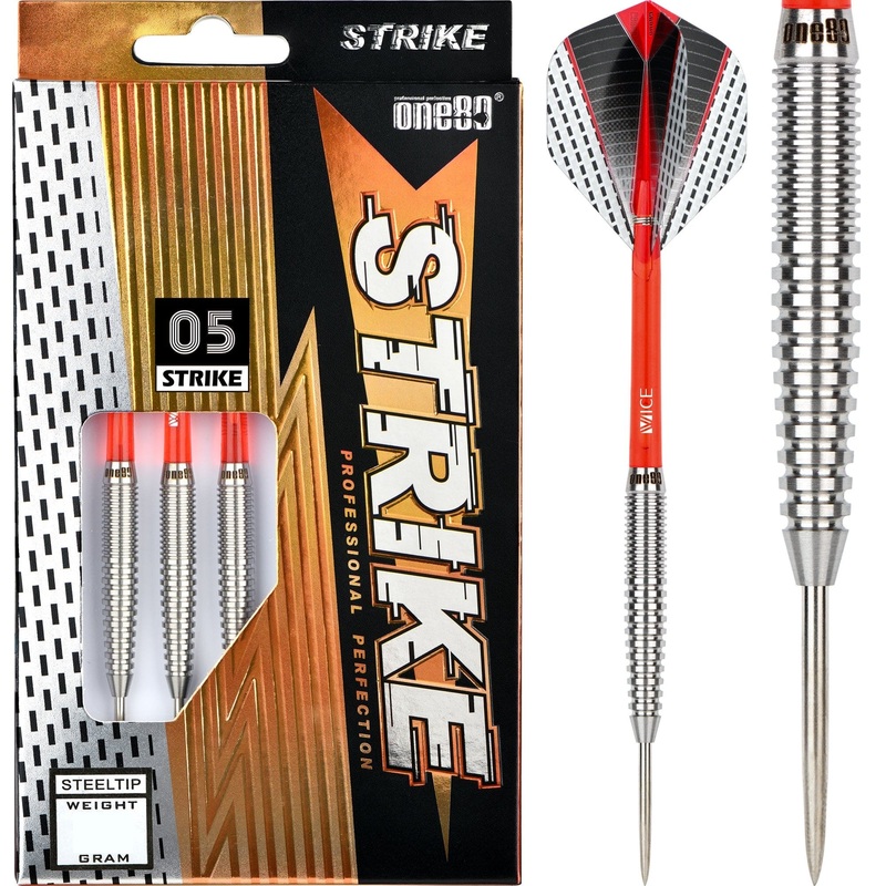 One80 Strike Darts – Steel Tip – S5 – Ringed 22g