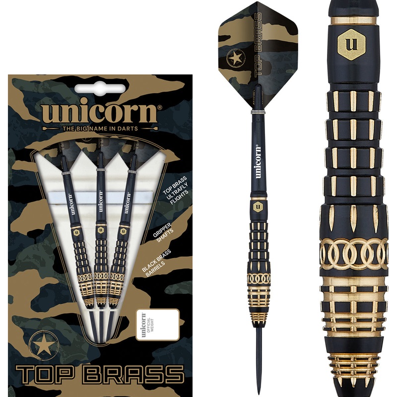 Top Brass 4 Steel Tip Darts by Unicorn 20 Gram