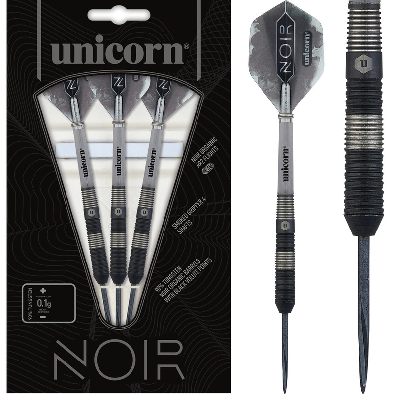 Unicorn Noir Darts – Style 3 – Steel Tip – Black – Tapered Design 22g