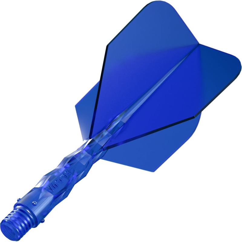 Viper Diamond Core Dart Flights – Moulded Flights & Shaft – Standard – Blue Short
