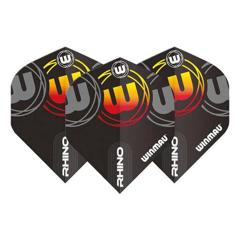 Winmau Rhino Standard Extra Thick Black, Grey & Orange Flights