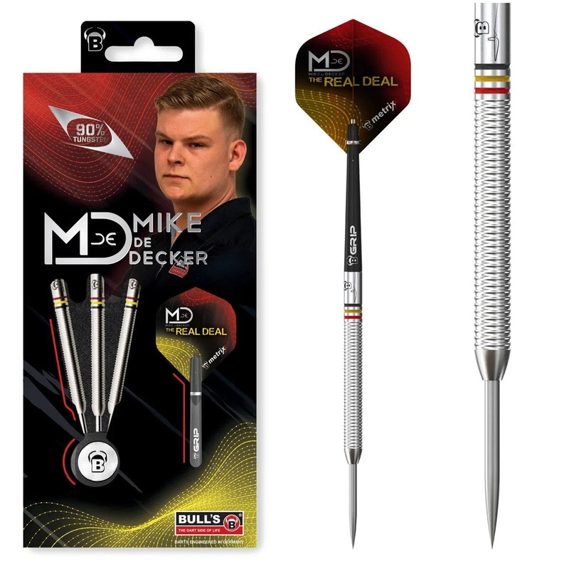 Bull’s DE Mike De Decker 90% Tungsten Steel Tip Darts 22 GRAM