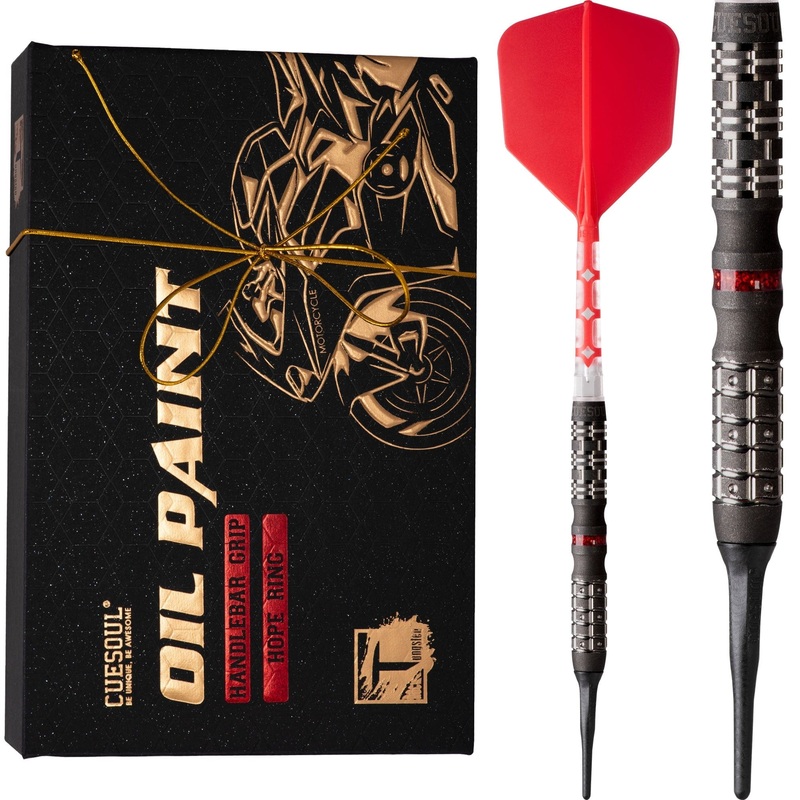 Cuesoul Motorcycle Darts – Soft Tip Tungsten – Handlebar Grip – Hope Ring – Red 20g