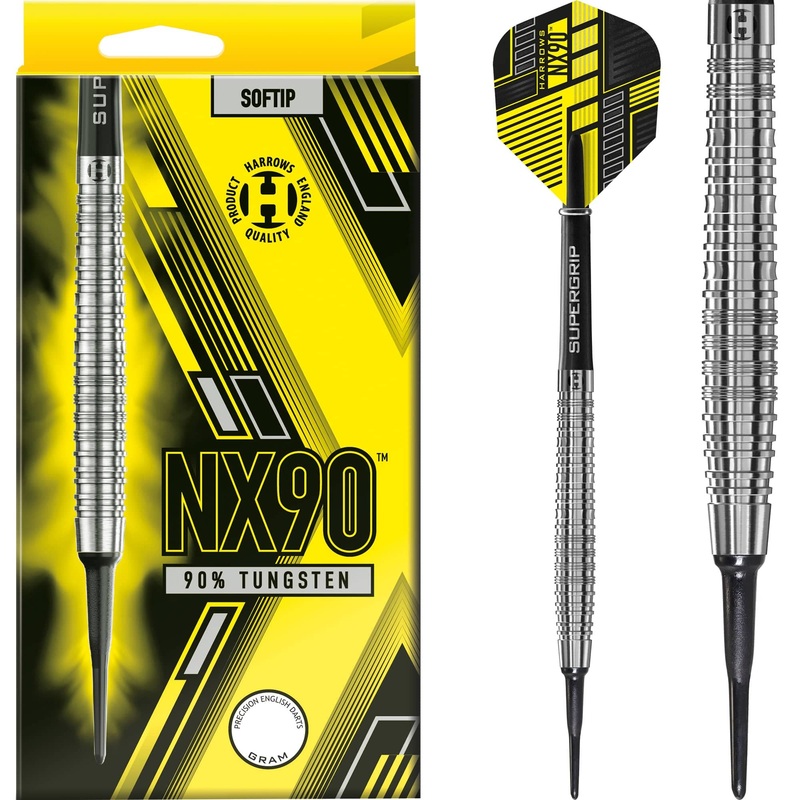 Harrows NX90 Darts – Soft Tip – Ringed 18g