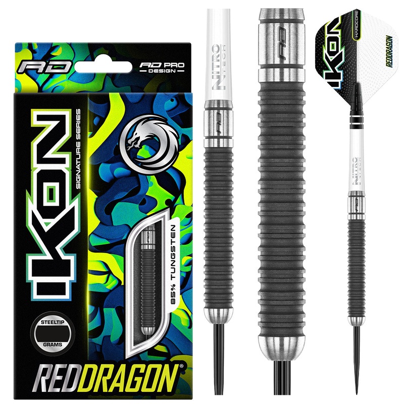 Ikon 1.4 85% Tungsten Steel Tip Darts by Red Dragon 22 Gram