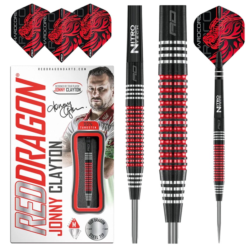 Jonny Clayton SE 90% Tungsten Steel Tip Darts by Red Dragon 22 Gram