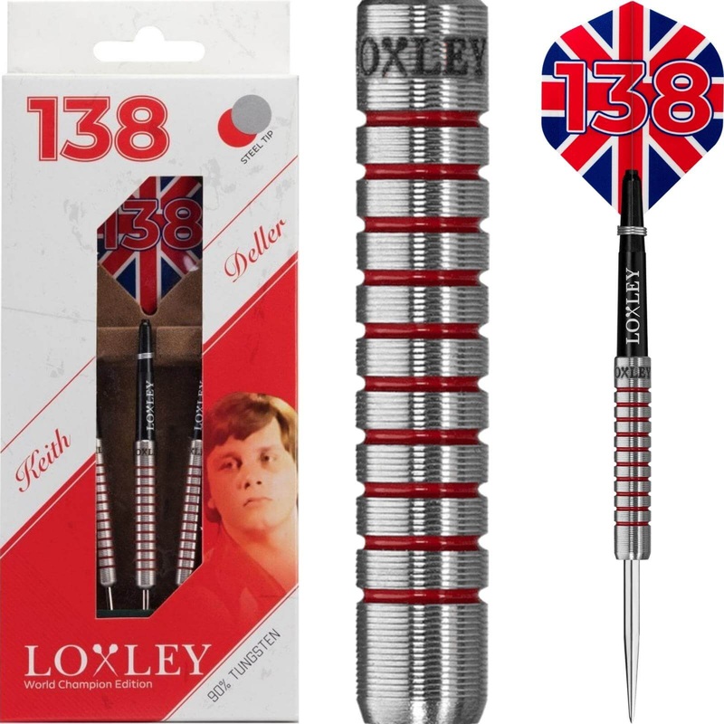Loxley – Keith Deller Darts – Steel Tip – 90% Tungsten – 19g 21g 23g 19 grams