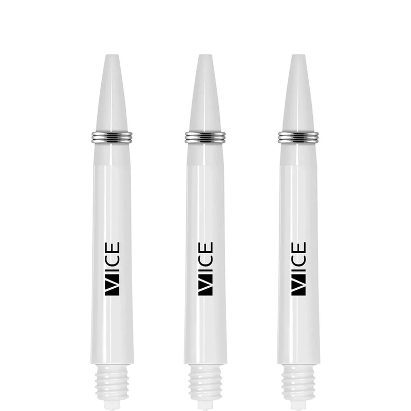 One80 Proplast Vice Dart Shafts – White – In Between Polycarbonate In Between (41mm in length excluding thread) White