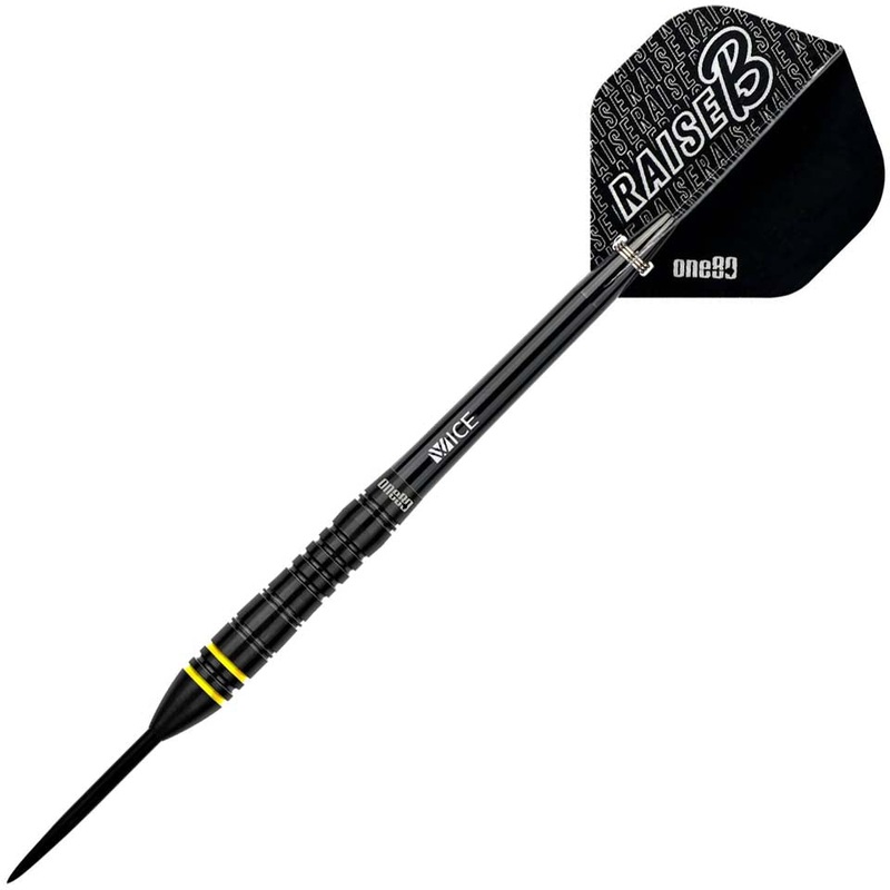 One80 Raise B Steel Tip Darts – 23gm Yellow