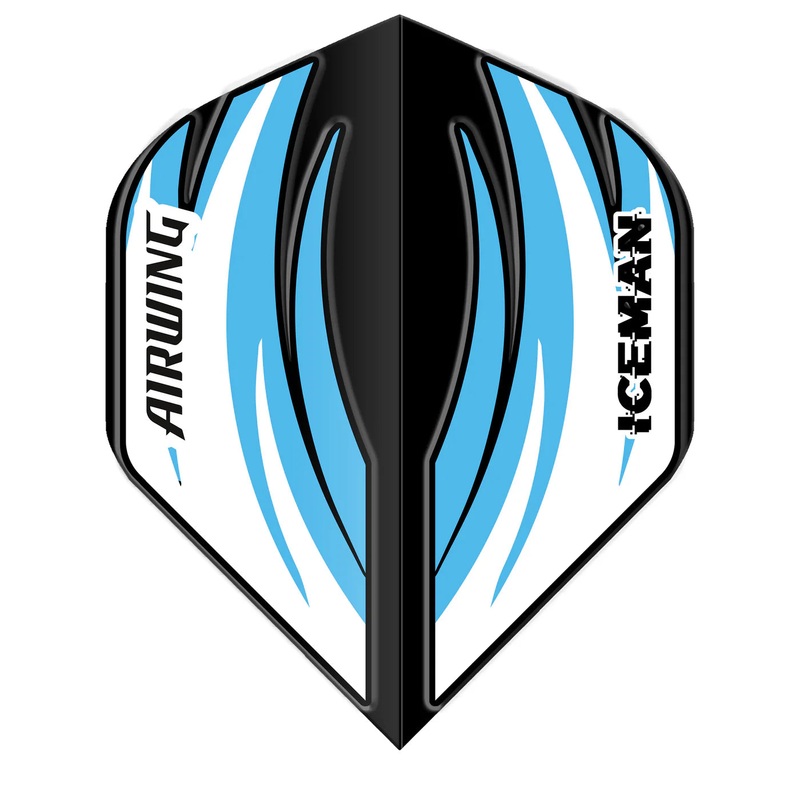 Red Dragon Airwing Molded Standard Flights – Gerwyn Price Iceman Black & Blue Standard 290 Micron High-grade flexible polymer