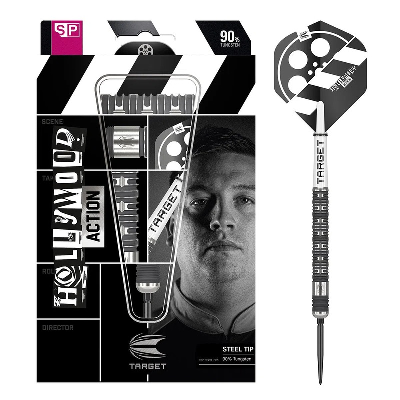 Target Darts Chris Dobey Hollywood Action SP 90% Tungsten Steel Tip Darts 22 GRAM