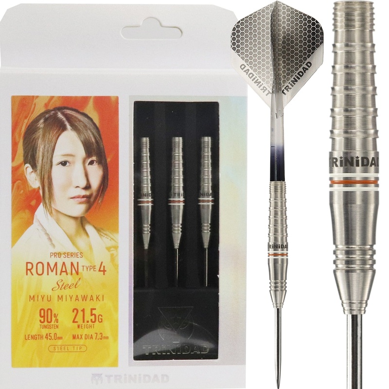 Trinidad Pro Darts – Steel Tip – 90% Tungsten – Roman 4 – 21.5g
