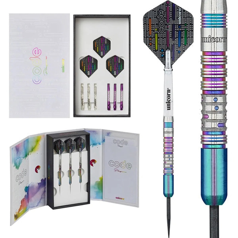 Unicorn Dimitri Van Den Bergh Code 90% Tungsten Steel Tip Darts 24 GRAM