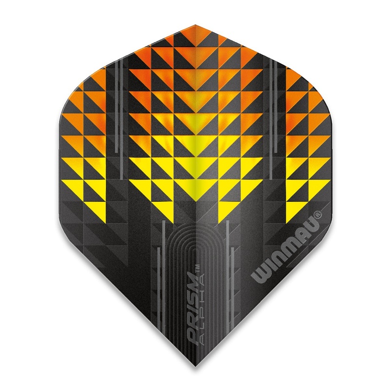 Winmau Prism Alpha Standard Dart Flights 100 Micron 6915-175 Orange / Yellow