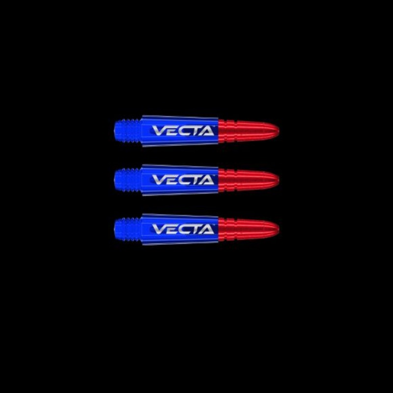 Winmau Vecta Blue & Red Short Shafts Polycarbonate Short (34mm in length excluding thread) Blue & Red