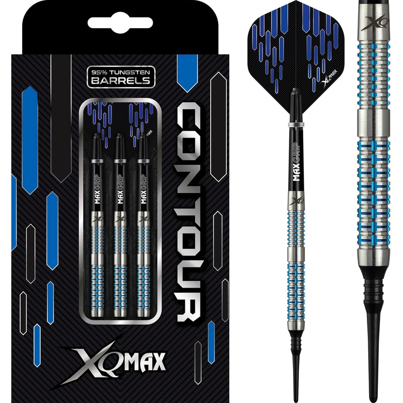 *XQMax Contour Darts – Soft Tip – M1 – Blue Titanium 18g