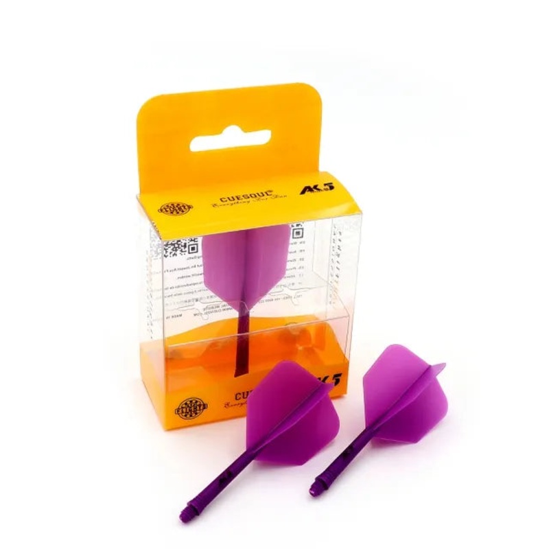 CUESOUL ROST AK5 Integrated Dart Shaft & Flight – Big Wing Shape – Long – Purple Purple Long (33mm in length excluding thread) Big Wing