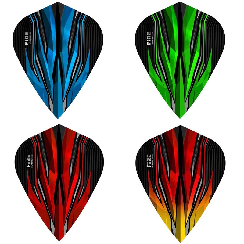 Harrows Fire Kite Dart Flights – 25 SETS Aqua