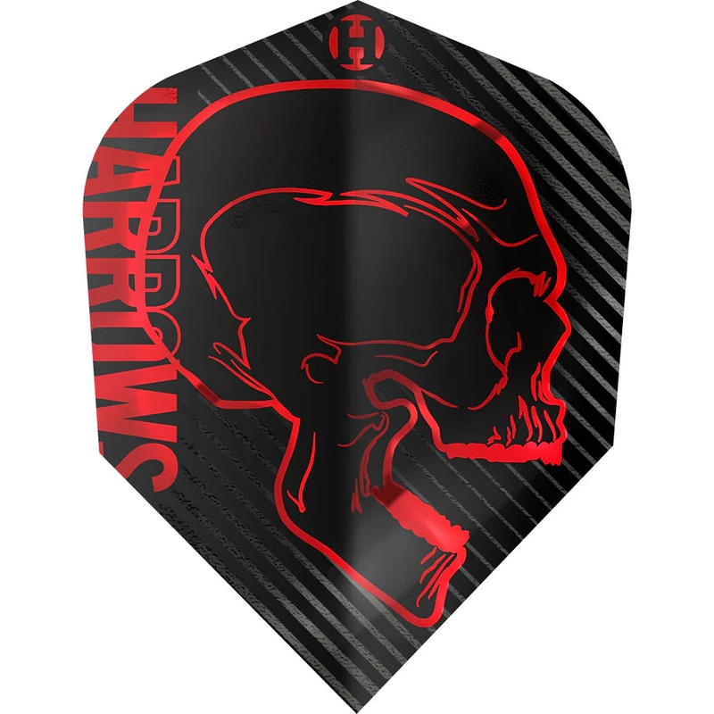 Harrows Rage Red Skull Standard Dart Flights Standard 100 Micron Extra Strong
