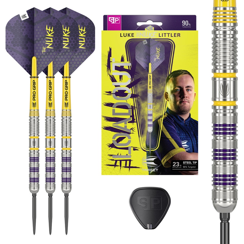 Luke Littler Loadout 90% Tungsten Swiss Point Steel Tip Darts by Target 22 Gram