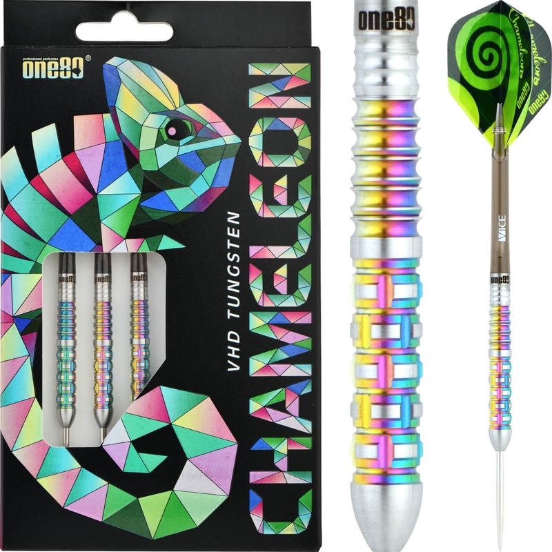 One80 – Chameleon Zircon Darts – Steel Tip – 90% Tungsten – 22g 24g 22 grams