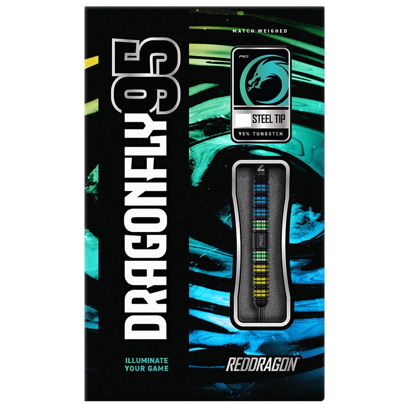 Red Dragon Dragonfly 95 Black Parallel Darts 22 grams