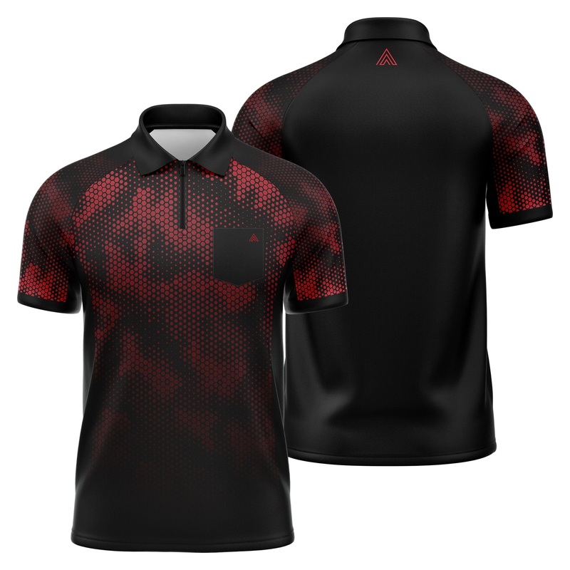 Arraz Hex Dart Shirt – Lightweight – Black & Red Small