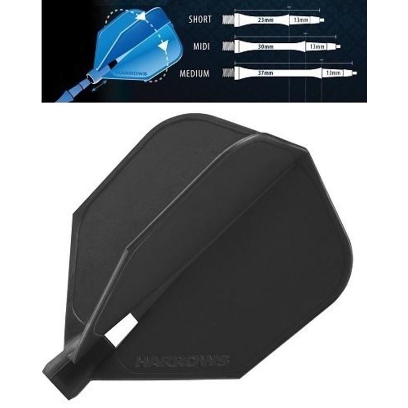 Harrows CLIC Black System Rigid Dart Flights