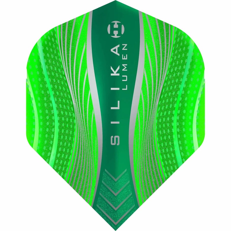 Harrows Silika Lumen – Patented Tough Crystalline Coated Green – No2 Standard Dart Flights Standard 100 Micron Extra Strong