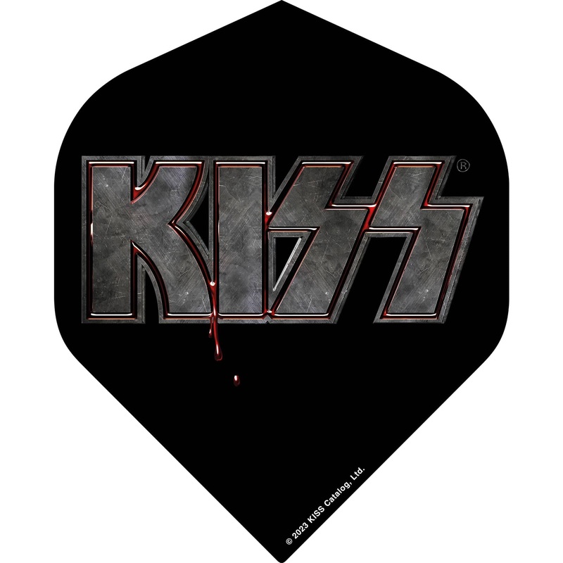 *Kiss Dart Flights – Official Licensed – 100 Micron – No2 – Std – F1 – Black – Blood Logo