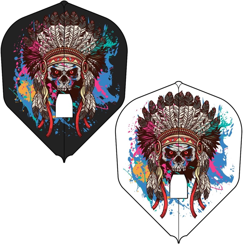 L-Style – EZ L-Flights – Integrated Champagne Ring – L1EZ Standard – SD Chief Skull Clear White