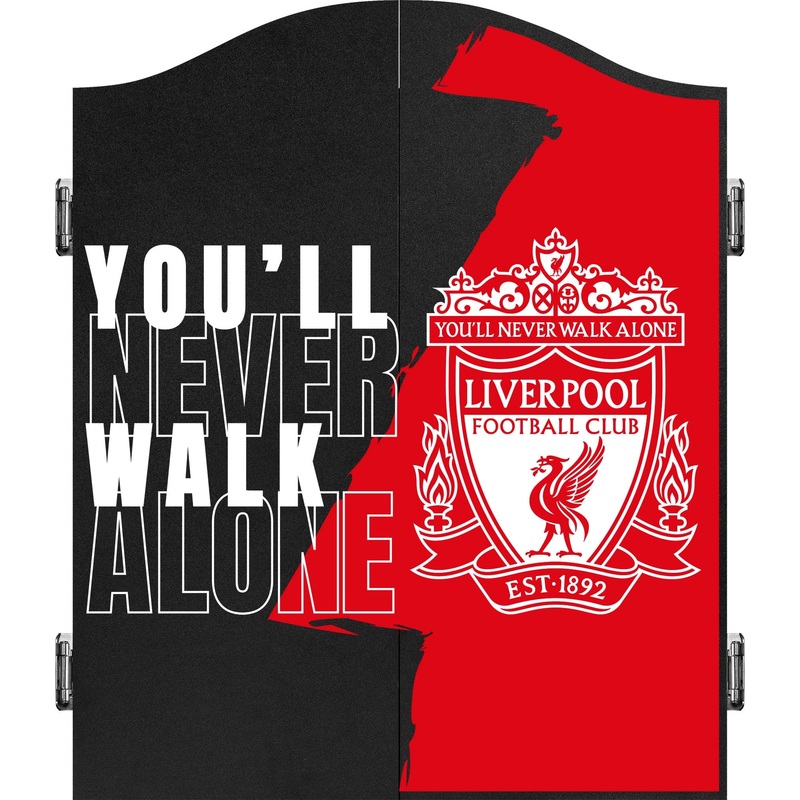 Liverpool FC Dartboard Cabinet – Official Licensed – LFC – C1 – YNWA – Red Crest