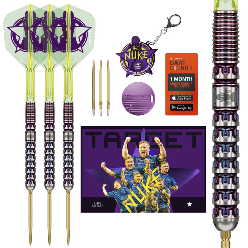 Luke Littler World Champion 2025 Edition 90% Tungsten SP Steel Tip Darts by Target 23 Gram