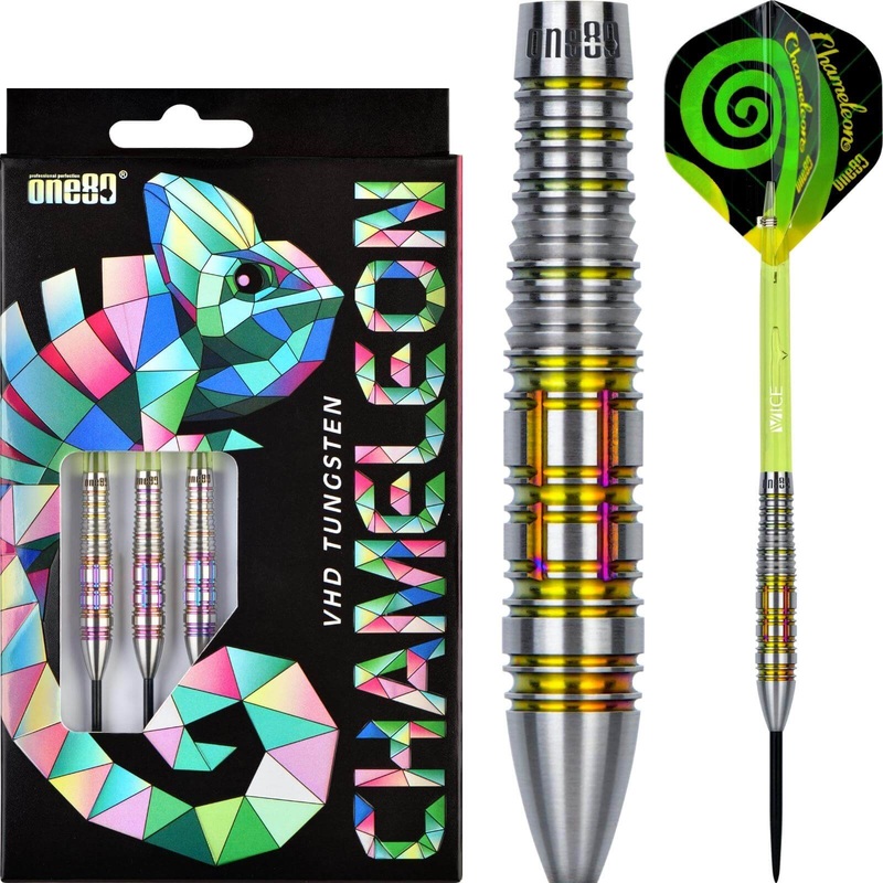 One80 – Chameleon Emerald Darts – Steel Tip – 90% Tungsten – 22g 24g 22 grams