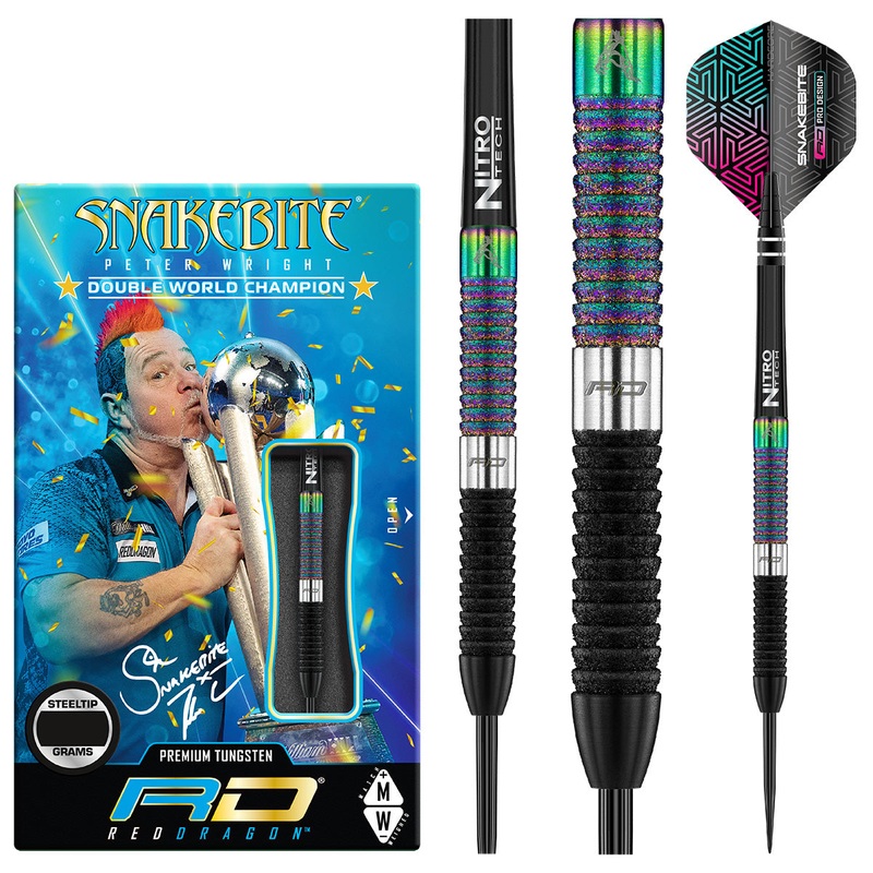 Peter Wright World Champion Diamond Edition 90% Tungsten Steel Tip Darts by Red Dragon 20 Gram