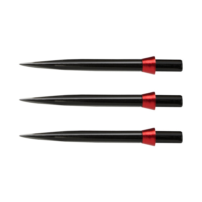 Red Dragon Specialist Dart Points – Black Standard 32mm with Red Trident