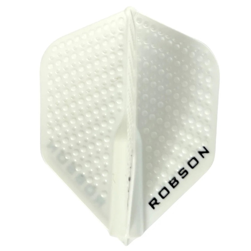 Robson Dimpled Plus Dart Flights – Shape White Shape 350 Micron White